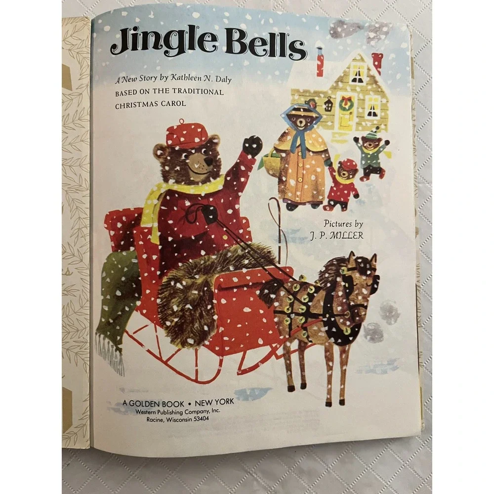 Vintage Little Golden Books Xmas Stories Rudolph‎ Jingle Bells Santas Toy Shop